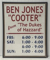 Ben Jones "Cooter" Dukes of Hazard Framed Poster