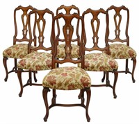 (6) QUEEN ANNE STYLE MAHOGANY DINING CHAIRS