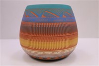 NATIVE AMERICAN CLAY POTTERY SIGNED T. CHARLEY