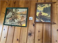 2 VINTAGE PHILIP GOODWIN FRAMED PUZZLES