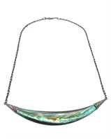 Sterling Abalone Crest Necklace