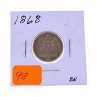 1868 Shield nickel BU