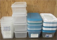 Lot of Plastic Tubs With Lids
