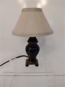 Small Brass and Stone Desk Lamp