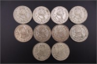 Mexico Silver One Peso Coins - #10 Coins/Mixed Dat