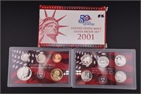 2001 US Silver Proof Set - #10 Coin Set