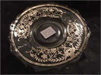 6" Silver overlay bowl 1890's - 1910
