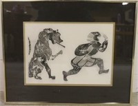 Chinese Rubbing in frame by Pat Lenahan