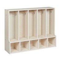 ECR4Kids Streamline 5-Section Toddler Coat Locker