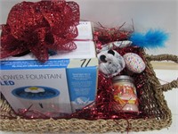 Gift Basket,  cat toys, Led Flower Fountain