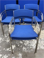 (6) BLUE SIDE CHAIRS