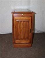 Solid wood end table / cupboard with