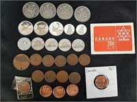 1918-1987 Canadian Mixed Coin Lot w/1967 Stamps
