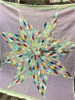 Antique star pattern midwestern quilt