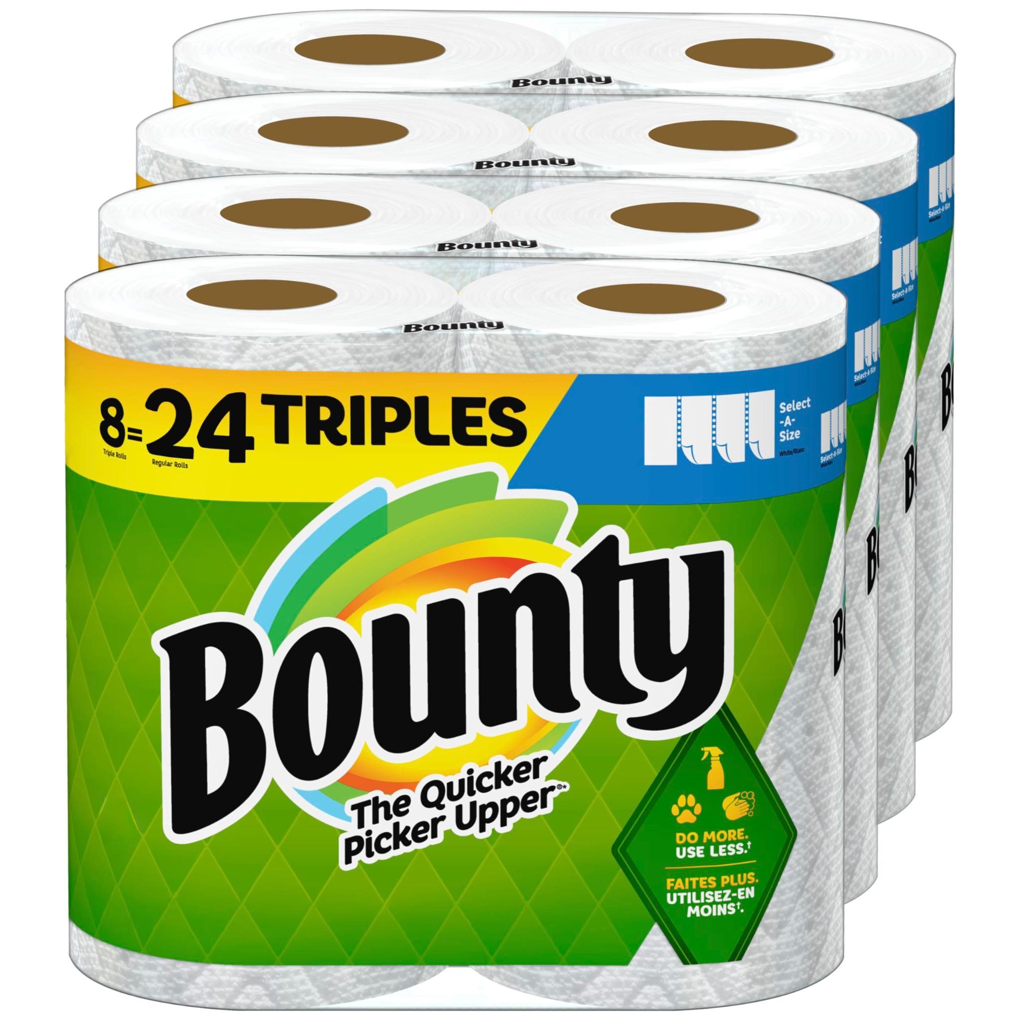 Bounty Select-A-Size Paper Towels, White, 8 Triple