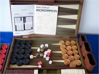 Vintage Backgammon Game in Case