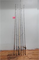 Lot Of 7 Fishing Poles