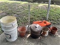 Lot of Buckets & Plant Pots