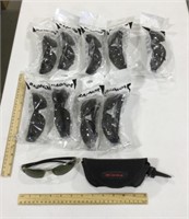 9 packaged Radnor sunglasses w/ 1 Bolle pair of