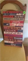 MY COUNTRY WOOD PLAQUE
