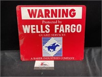 Plastic Wells Fargo Sign