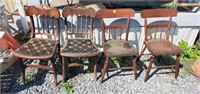 Lot of 4 Antique Chairs as is