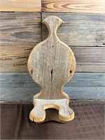 Antique Wood Oil Lamp Wall Holder