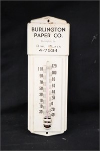 Burlington Paper Co. Advertising Thermometer