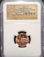 2009 Lincoln Cent Professional Life NGC MS66 RED