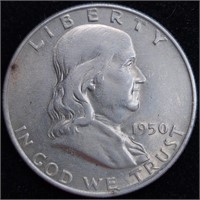 1950-D Franklin Half Dollar - Sharp Franklin Half