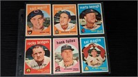 6 1959 Topps Baseball Cards B