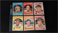 6 1959 Topps Baseball Cards D