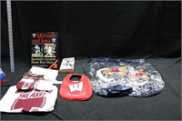 Assorted Sports Books & WI Badger Items
