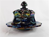 Carnival Glass Covered Dish