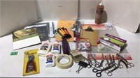 Assorted office and crafting supplies