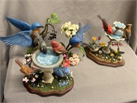 (4) Danbury Mint Bird Figurines