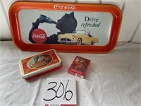 Coca Cola Tray & Playing Cards