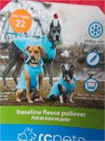 RC PETS BASELINE FLEECE PULLOVER RED SIZE 22