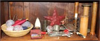 Group of Antique Kitchen Wares; spools, cookie