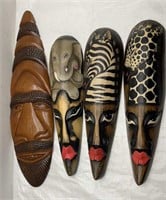 African Wildlife Wall Masks 26.5in