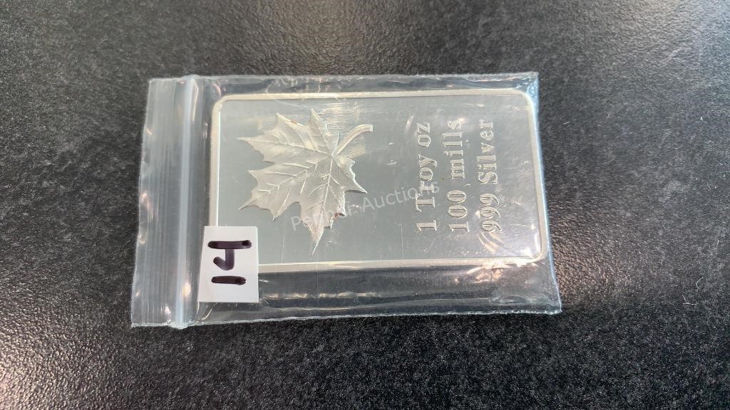 1oz Silver plated Bar