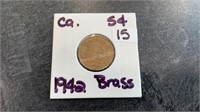 1942 Brass Canadian 5 Cent