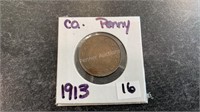 1913 Big Penny Coin