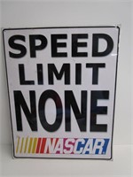 Nascar Speed Limit Sign Metal 12"x15"