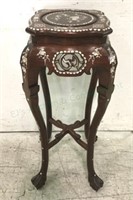Carved & Inlay M.o.p. Claw Foot Asian Pedestal