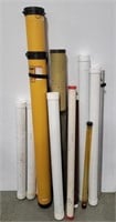 (12) EMPTY FISHING ROD CYLINDER CASES