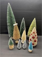10 Bottlebrush christmas trees 4"-18"