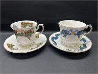 2 Elizabethan tartan cups & saucers PEI, N.S.