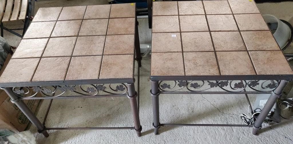 2 Cast Iron Indoor/Outdoor Coffee Tables