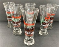 Set of 6 Vintage Budweiser Beer Glasses
